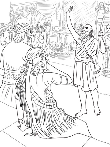 Jonah In Nineveh Coloring Page